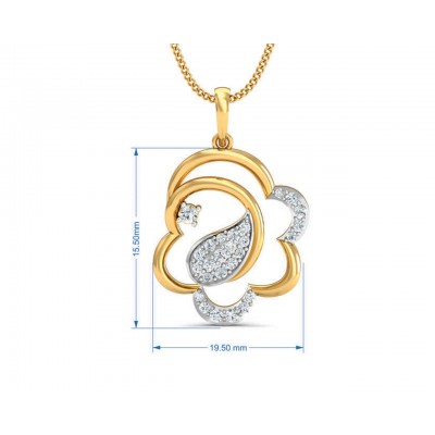 Reya Diamond Pendant, earring ring set In gold
